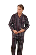 Load image into Gallery viewer, Mens Kingston Brushed Cotton Stripe Pyjamas
