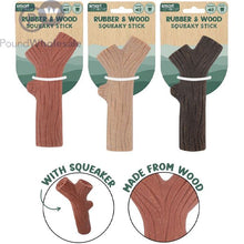 تحميل الصورة إلى عارض المعرض، Smart Choice Squeaky Rubber &amp; Wood Stick Dog Toy 18.5cm Assorted Colours
