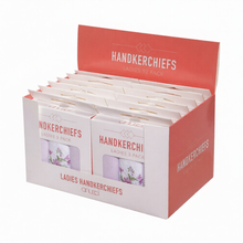 Afbeelding in Gallery-weergave laden, 12 Pack Ladies 3pk Embroidered Polycotton Handkerchiefs in Display Box
