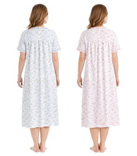 Load image into Gallery viewer, 9 Pack Ladies Moonlit Tulip Cotton Jersey Short Sleeve Nightdress
