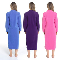 Lade das Bild in den Galerie-Viewer, Lady Olga Button Through Fleece Dressing Gowns
