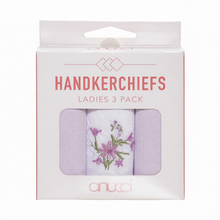 Afbeelding in Gallery-weergave laden, 12 Pack Ladies 3pk Embroidered Polycotton Handkerchiefs in Display Box
