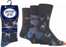 Charger l&#39;image dans la galerie, 12 Pairs Men&#39;s Gentle Grip Cotton Socks Fun Feet Highlands Escape
